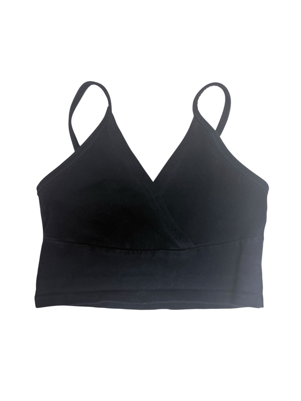 Brandy Melville Black Amara Crossover Cropped Tank Top